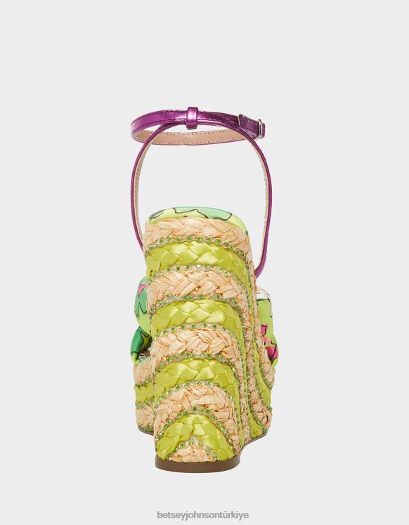 hercai menekşe sarı çoklu N26HX153 kadınlar Betsey Johnson ayakkabı