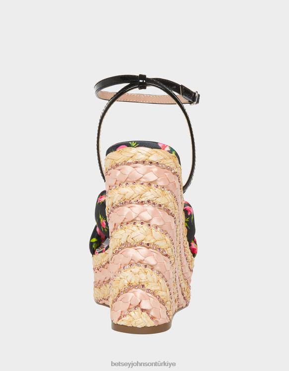hercai menekşe siyah çok N26HX137 kadınlar Betsey Johnson ayakkabı