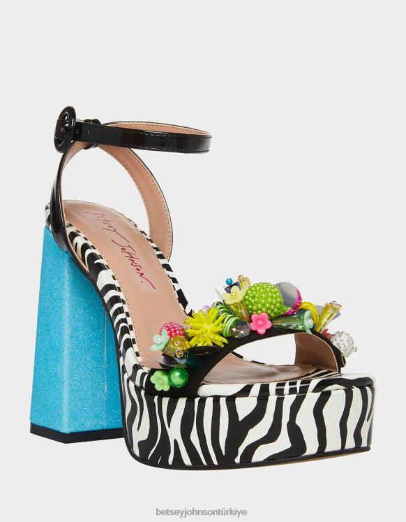 Ürdün siyah çok N26HX104 kadınlar Betsey Johnson ayakkabı