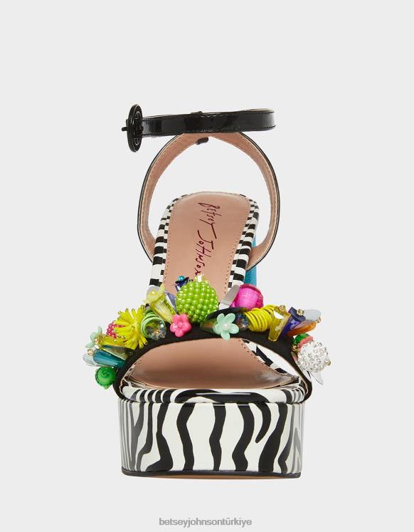 Ürdün siyah çok N26HX104 kadınlar Betsey Johnson ayakkabı