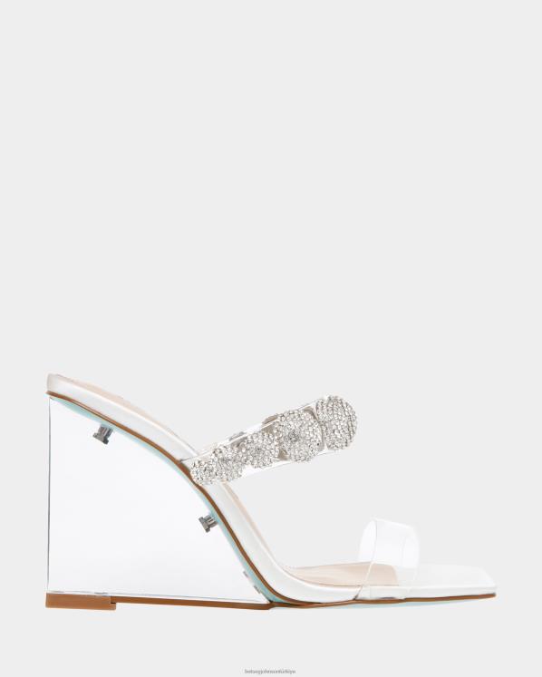 truva fildişi N26HX162 kadınlar Betsey Johnson ayakkabı