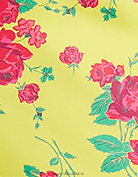 boyalı pembe midi elbise kireç N26HX284 kadınlar Betsey Johnson Giyim