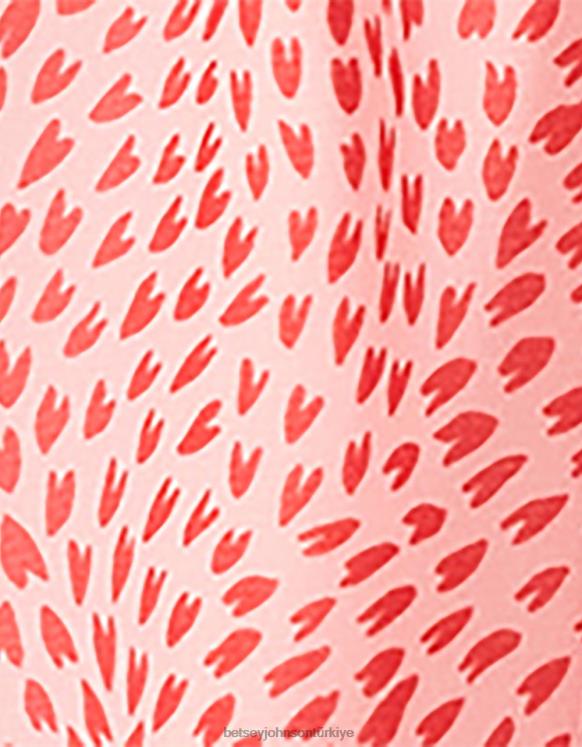 kalplerin kraliçesi şifon mini elbise pembe N26HX293 kadınlar Betsey Johnson Giyim