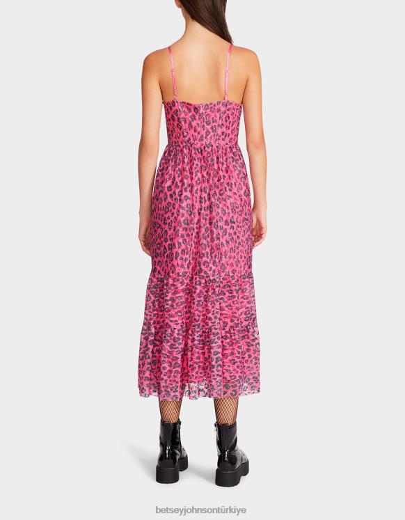 vahşi n dışarı streç dantel korse midi sıcak pembe N26HX276 kadınlar Betsey Johnson Giyim