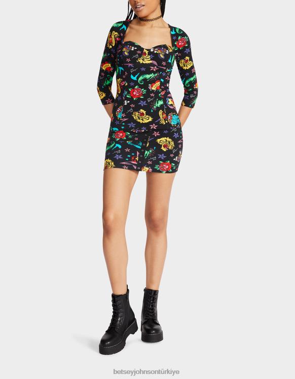 80. bash korse raglan üst dövme dövme fiyatları N26HX292 kadınlar Betsey Johnson Giyim