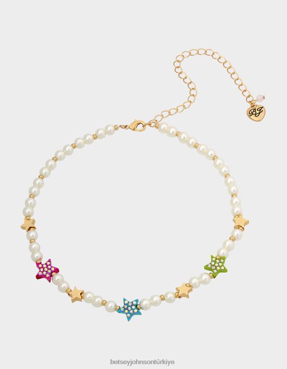 çocuk kitsch inci yaka kolye çok N26HX356 kadınlar Betsey Johnson takı