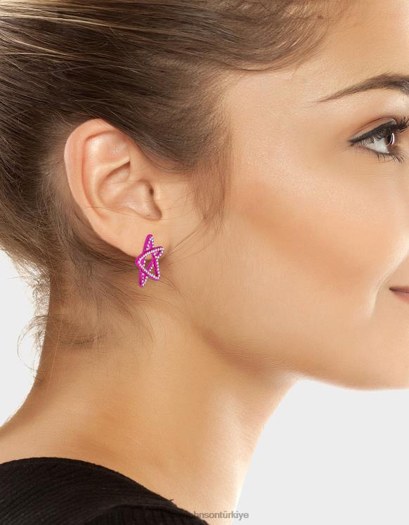 kidult kitsch yıldız Çıtçıt pembe N26HX354 kadınlar Betsey Johnson takı